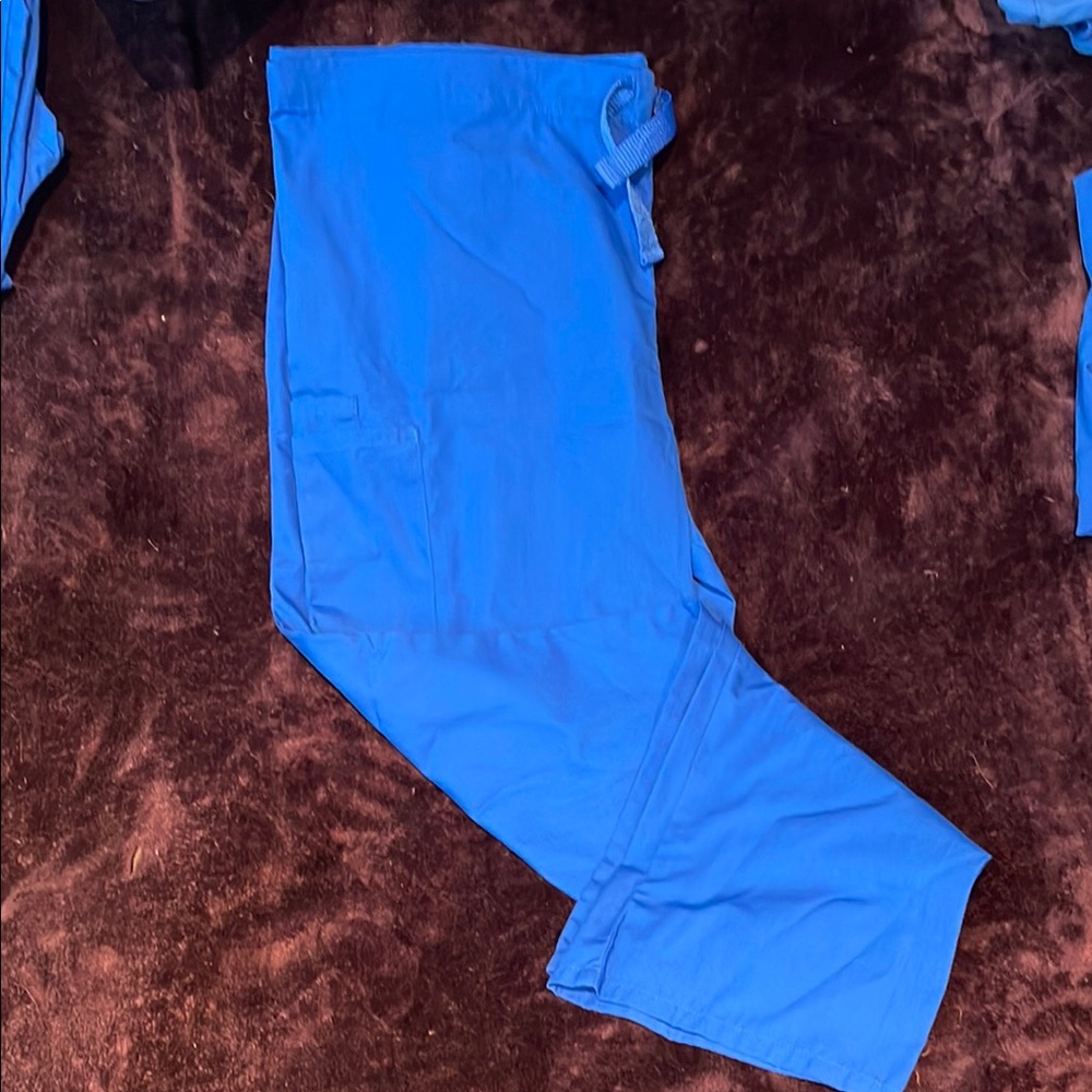 2 pair Large Royal Blue Cherokee Scrub Pants like new